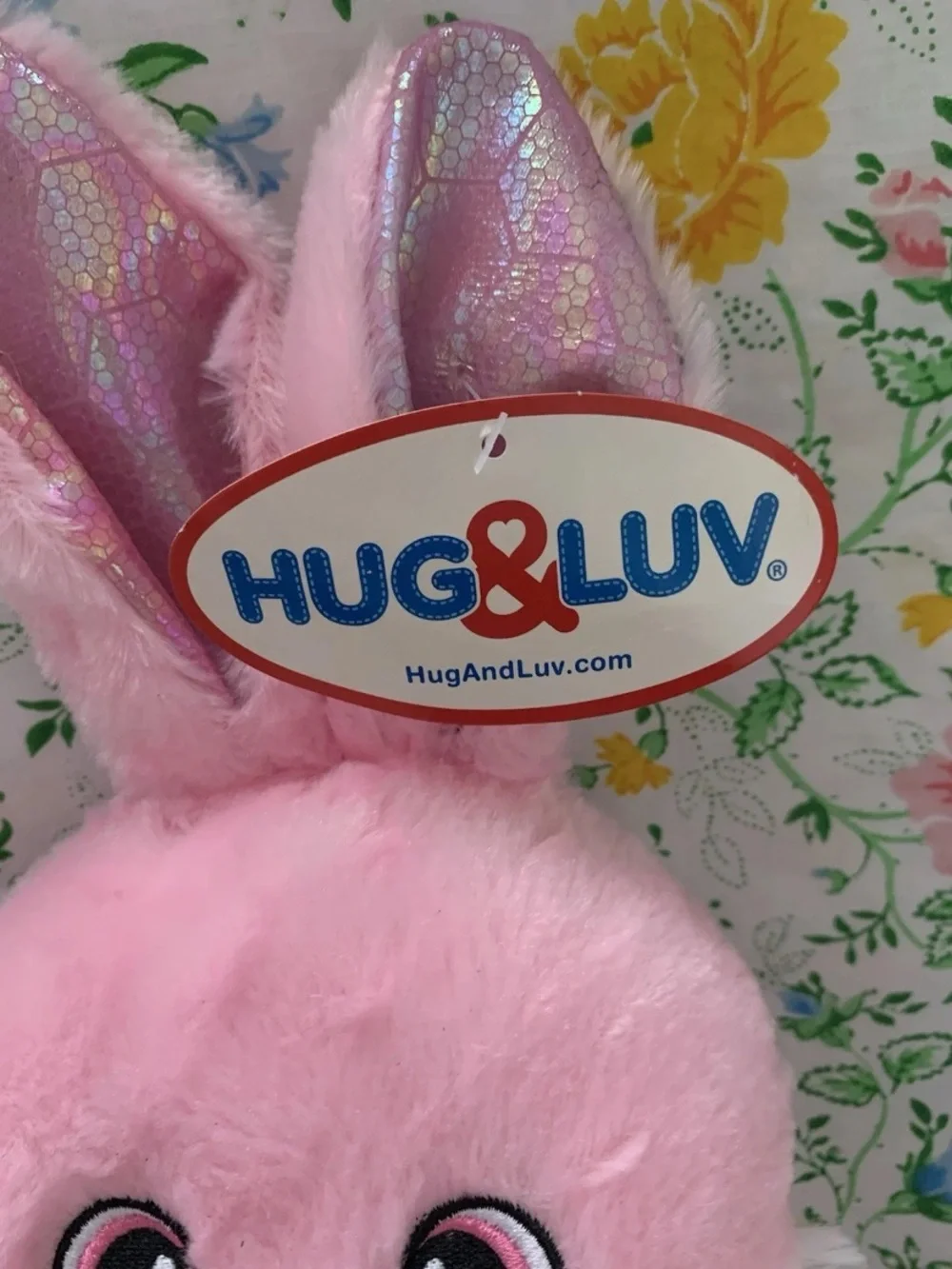 Hug & Luv Pink Easter Bunny  Rabbit Plush Stuffed Animal 22.5” W/Tags